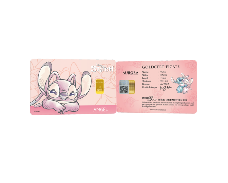 DISNEY x AURORA ITALIA (0.25g) 999.9 Angel Limited Edition Gold Bar DISNEY x AURORA ITALIA (0.25g) 999.9 Angel Limited Edition Gold Bar
