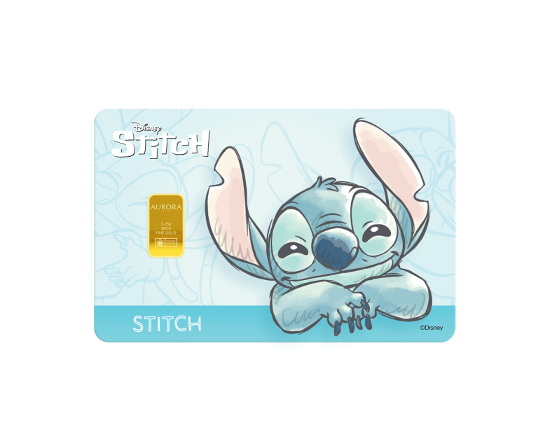 DISNEY x AURORA ITALIA (0.25g) 999.9 Stitch Limited Edition Gold Bar DISNEY x AURORA ITALIA (0.25g) 999.9 Stitch Limited Edition Gold Bar