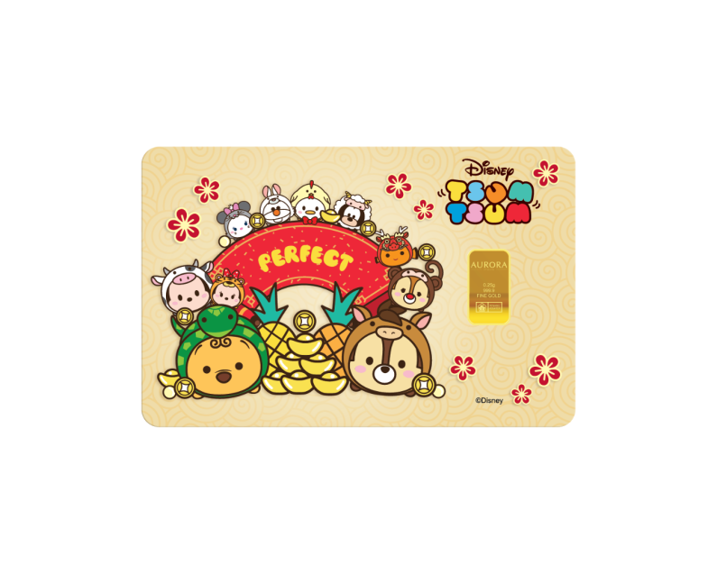 DISNEY x AURORA ITALIA (0.25g) 999.9 Tsum Tsum: Perfect Limited Edition Gold Bar DISNEY x AURORA ITALIA (0.25g) 999.9 Tsum Tsum: Perfect Limited Edition Gold Bar