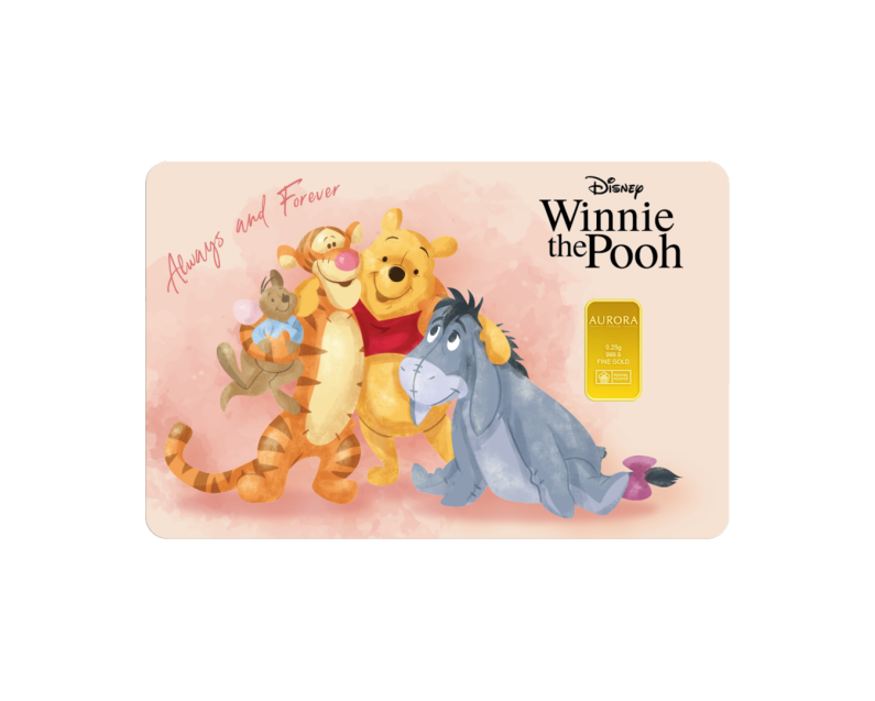 DISNEY X AURORA ITALIA (0.25g) 999.9 Winnie The Pooh Limited Edition Gold Bar DISNEY X AURORA ITALIA (0.25g) 999.9 Winnie The Pooh Limited Edition Gold Bar