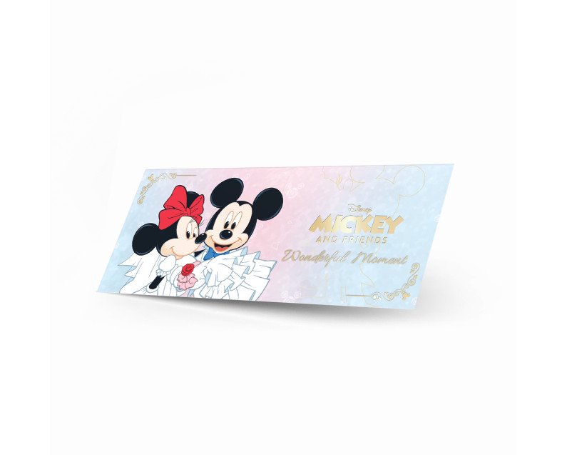 DISNEY x AURORA ITALIA (0.5g) 999.9 Disney Mickey Happy Wedding Limited Edition Gold Bar