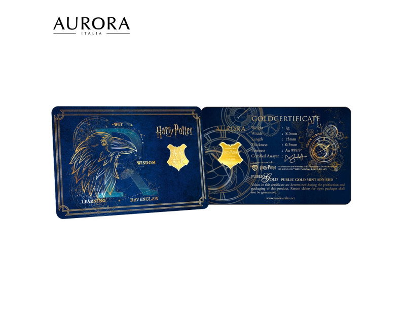 [SET] WARNER BROS x AURORA ITALIA (1g) 999.9 Harry Potter Hogwarts Houses Limited Edition Gold Bar