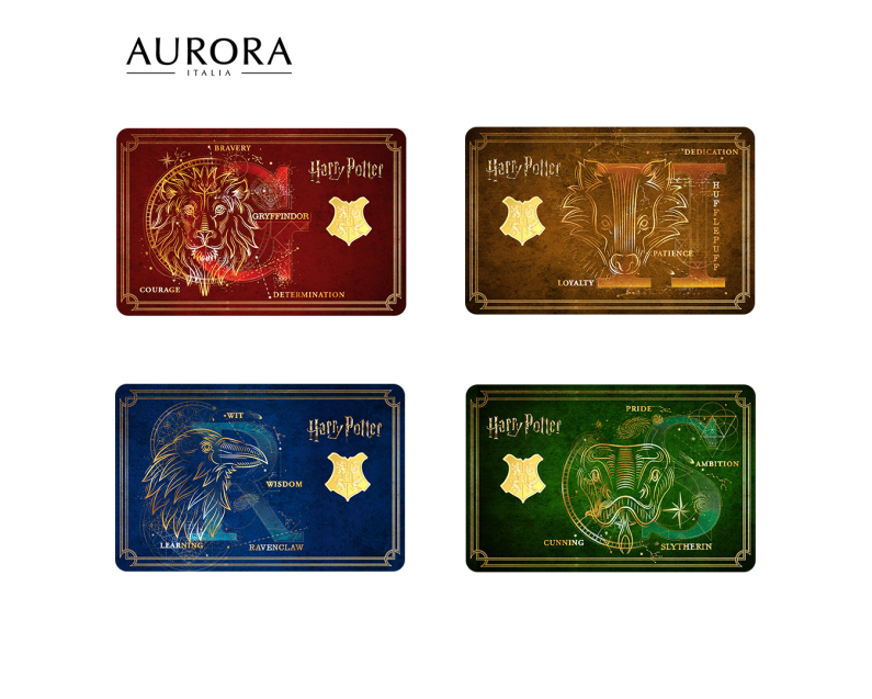 [SET] WARNER BROS x AURORA ITALIA (1g) 999.9 Harry Potter Hogwarts Houses Limited Edition Gold Bar