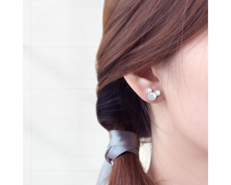 DISNEY x AURORA ITALIA Mickey Stud Earrings