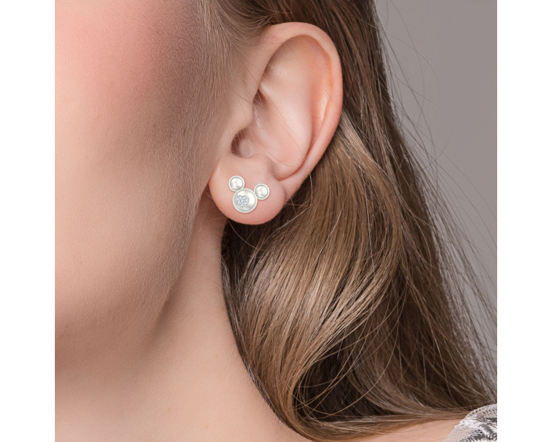 DISNEY x AURORA ITALIA Mickey Stud Earrings