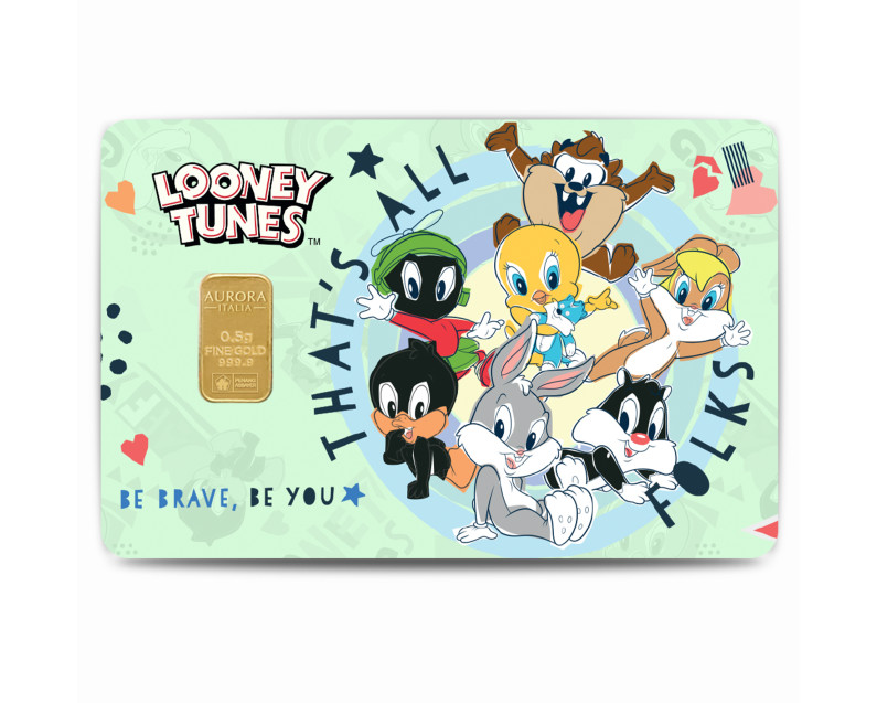 WARNER BROS x AURORA ITALIA (0.5g) 999.9 Baby Looney Tunes: Baby Love Limited Edition Gold Ba