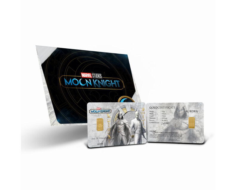 MARVEL x AURORA ITALIA (0.5g) 999.9 Moon Knight Limited Edition Gold Bar MARVEL x AURORA ITALIA (0.5g) 999.9 Moon Knight Limited Edition Gold Bar