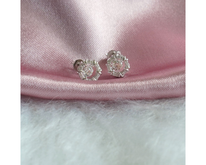 Auroses Harmony Halo Earrings (Dancing Diamond)