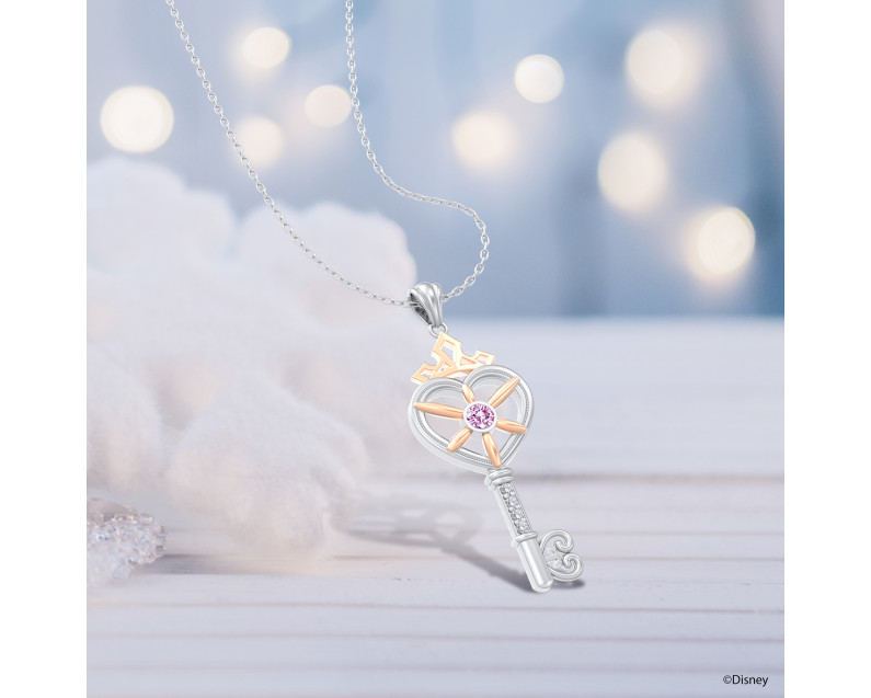 DISNEY x AURORA ITALIA Princess Aurora Enchant Heart Key Pendant