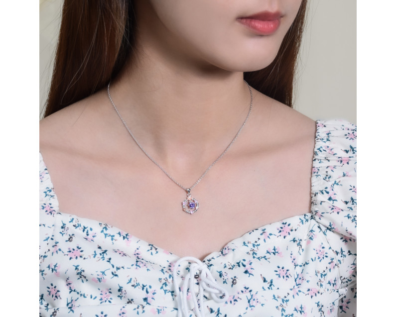 DISNEY x AURORA ITALIA Rapunzel's Braided Flower Necklace