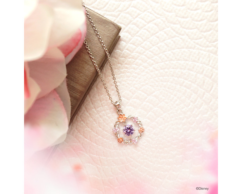 DISNEY x AURORA ITALIA Rapunzel's Braided Flower Necklace