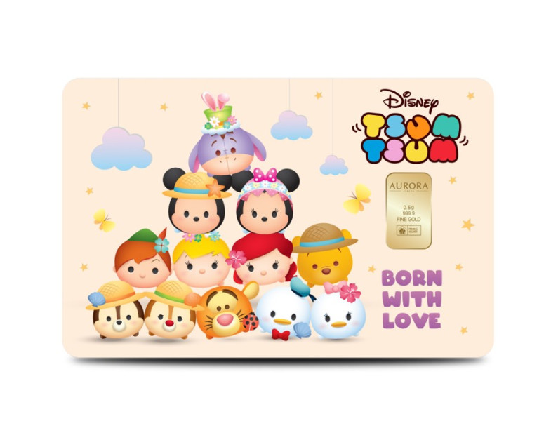 DISNEY x AURORA ITALIA (0.5g) 999.9 Tsum Tsum Edition New Born Limited Edition Gold Bar
