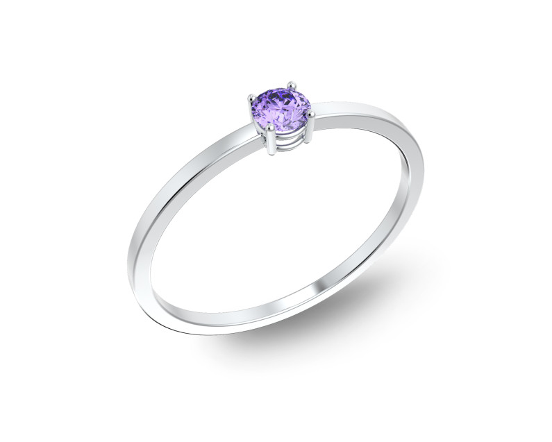 Auroses Hermosa Solitaire Ring - Amethyst Auroses Hermosa Solitaire Ring - Amethyst