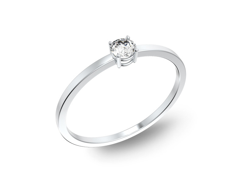 Auroses Hermosa Solitaire Ring - White  Auroses Hermosa Solitaire Ring - White