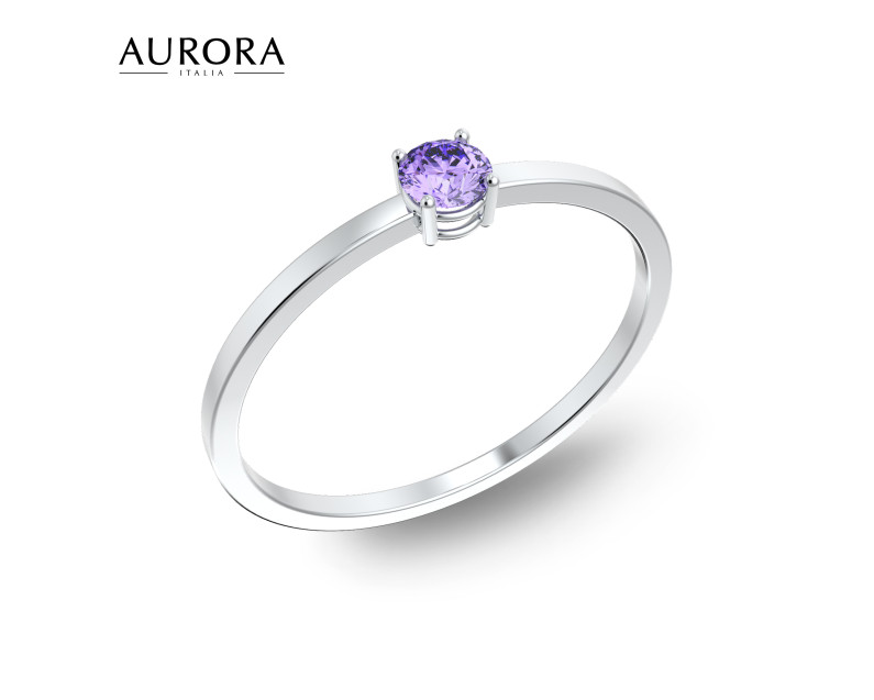 Auroses Hermosa Solitaire Ring - Amethyst Auroses Hermosa Solitaire Ring - Amethyst
