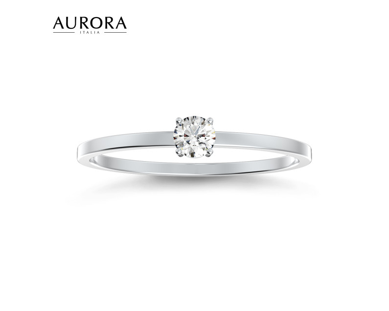 Auroses Hermosa Solitaire Ring - White  Auroses Hermosa Solitaire Ring - White