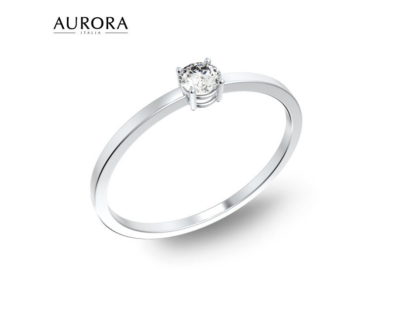 Auroses Hermosa Solitaire Ring - White  Auroses Hermosa Solitaire Ring - White