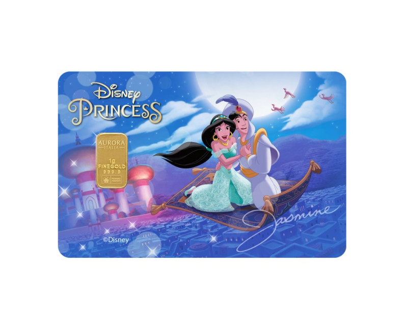 DISNEY x AURORA ITALIA (1g) 999.9 Disney Princess Collection - Jasmine Limited Edition Gold Bar