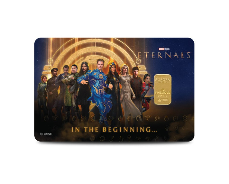 MARVEL x AURORA ITALIA (1g) 999.9 Eternals Limited Edition Gold Bar
