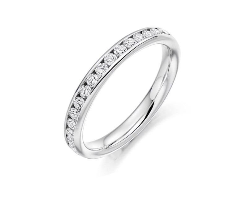 AUROSES Channel Eternity Ring Sterling Silver
