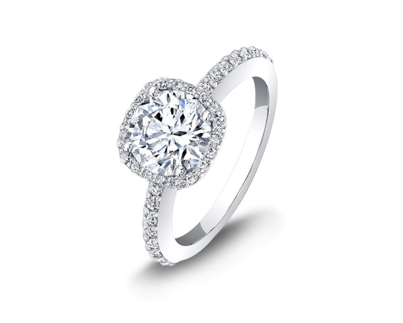 AUROSES Halo Cathedral Ring Sterling Silver