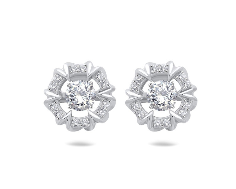 Auroses Harmony Halo Earrings (Dancing Diamond)