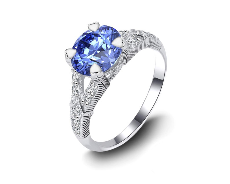 Auroses Ocean Sparkling Solitaire Ring