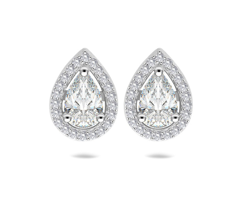 Auroses Pear Halo Earrings