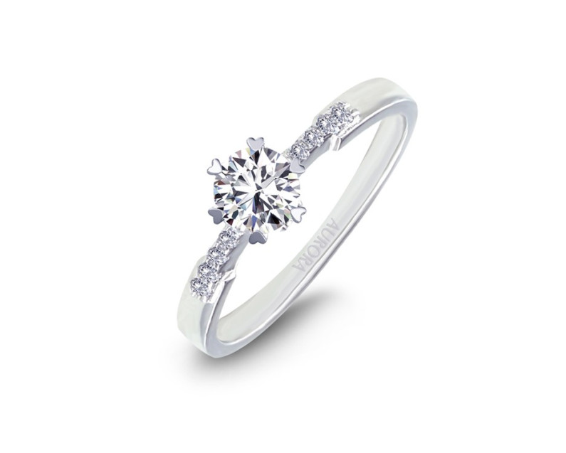 Auroses Scallop Solitaire Ring