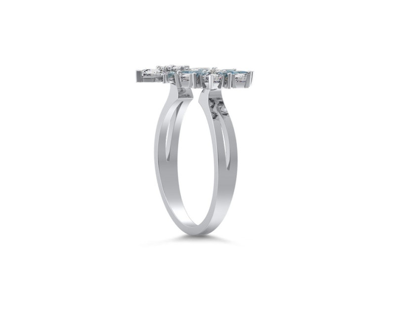 Auroses Twinkling Snowflake Cocktail Ring