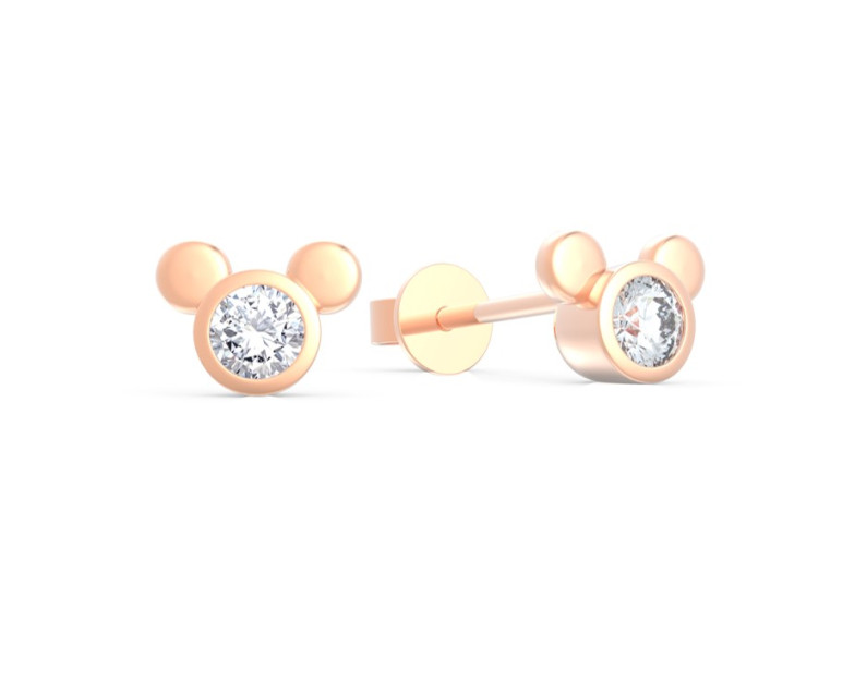 DISNEY x AURORA ITALIA Mickey Ear Stud Earrings