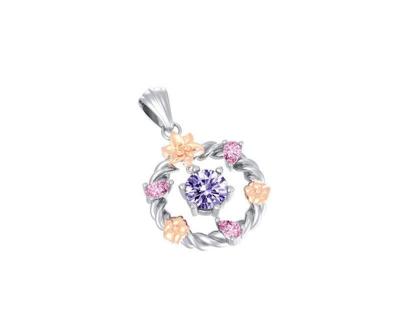 DISNEY x AURORA ITALIA Rapunzel's Braided Flower Necklace