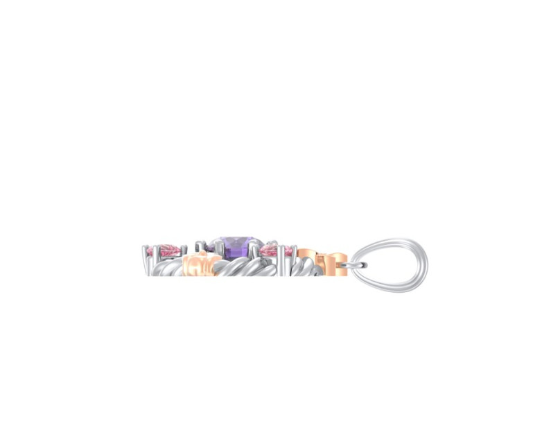 DISNEY x AURORA ITALIA Rapunzel's Braided Flower Necklace