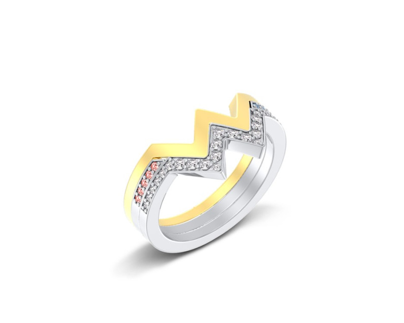 DC x AURORA ITALIA Wonder Woman 1984 3In1 Stackable Ring