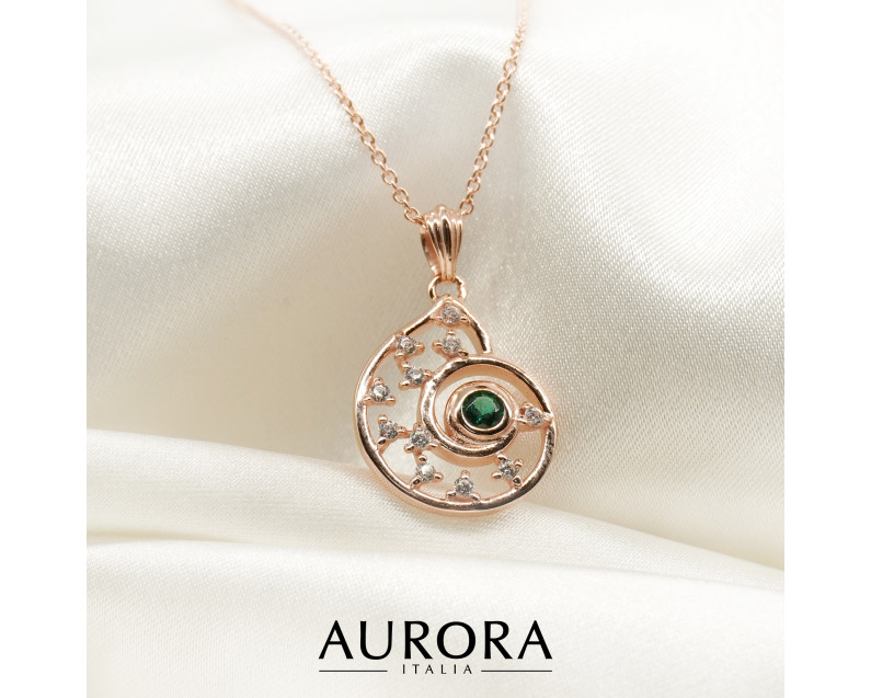 DISNEY x AURORA ITALIA Princess Ariel Enchanted Shell Pendant 