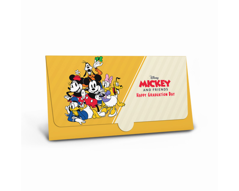 DISNEY x AURORA ITALIA (0.5g) 999.9 Mickey Happy Graduation Day Limited Edition Gold Bar