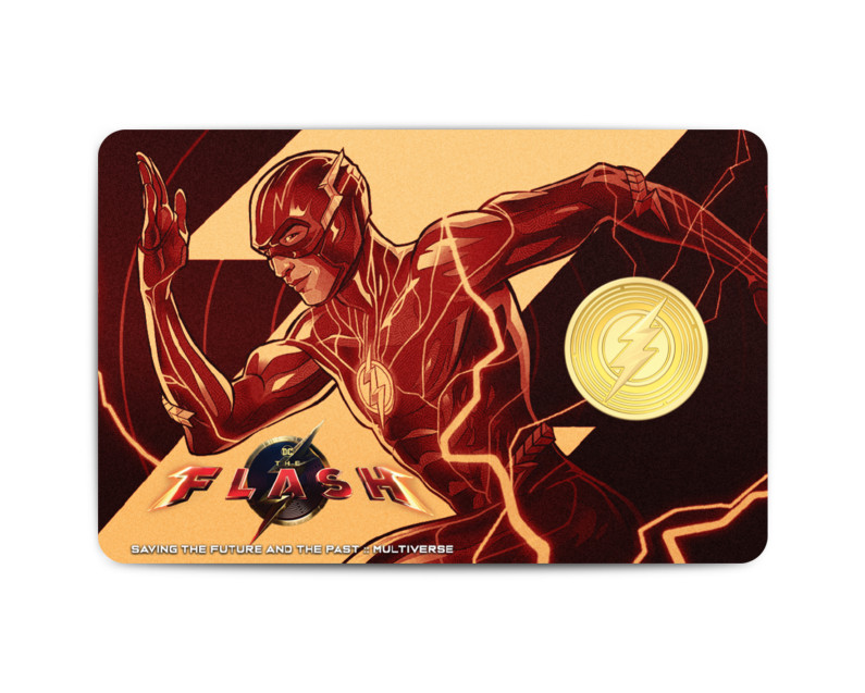 DC x AURORA ITALIA (1g) 999.9 The Flash Limited Edition Gold Bar the flash gold bar