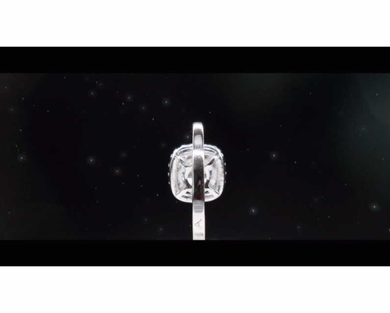 AUROSES Halo Cathedral Ring Sterling Silver