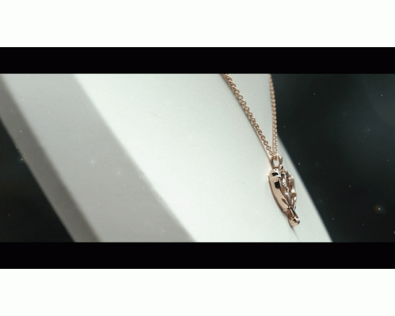 DISNEY x AURORA ITALIA Princess Aurora True Love Necklace (Rose Gold)