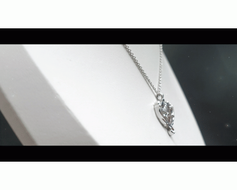 DISNEY x AURORA ITALIA Princess Aurora True Love Necklace (White Gold)