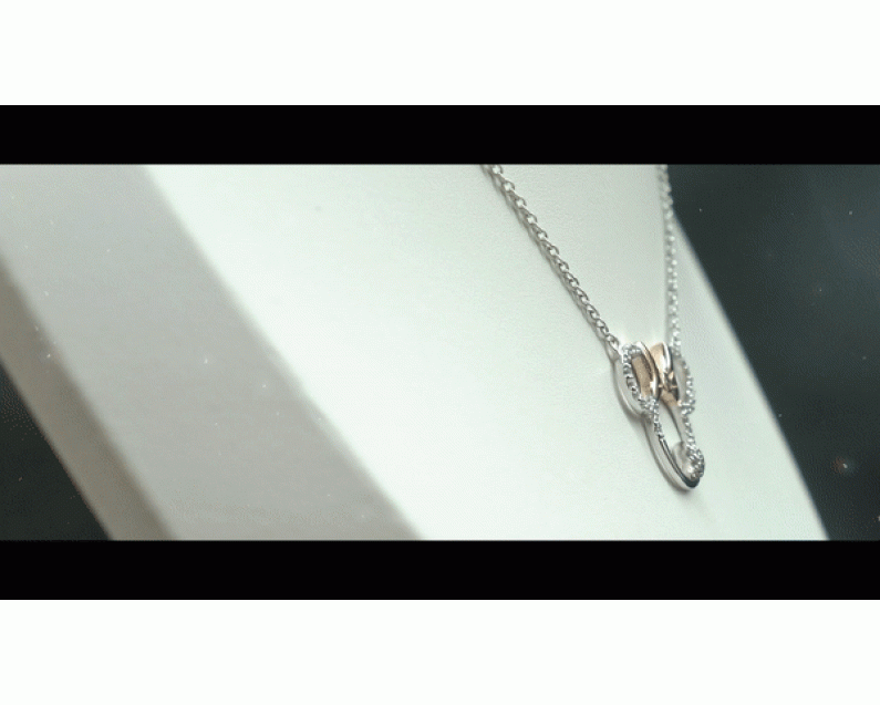 DISNEY x AURORA ITALIA Minnie & Heart Necklace