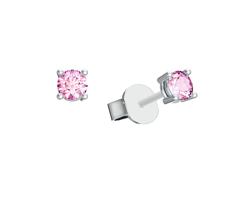 Auroses Hermosa Solitaire Earrings-Pink Auroses Hermosa Solitaire Earrings-Pink
