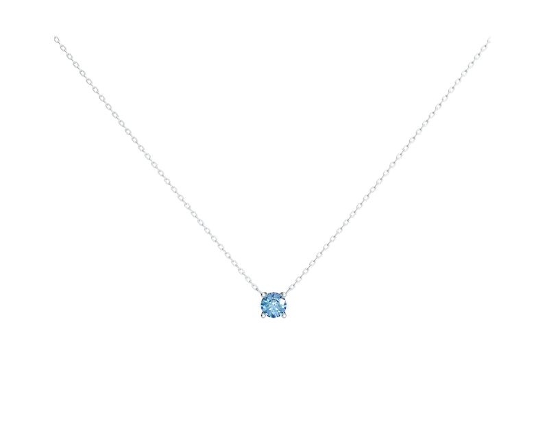 Auroses Hermosa Solitaire Necklace- Aquamarine Auroses Hermosa Solitaire Necklace- Aquamarine