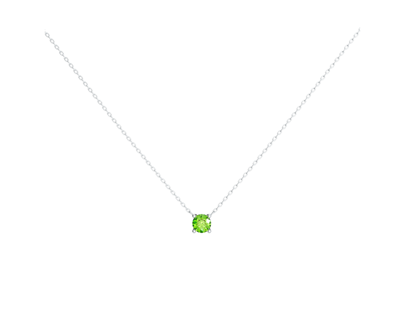 Auroses Hermosa Solitaire Necklace-Peridot Auroses Hermosa Solitaire Necklace-Peridot