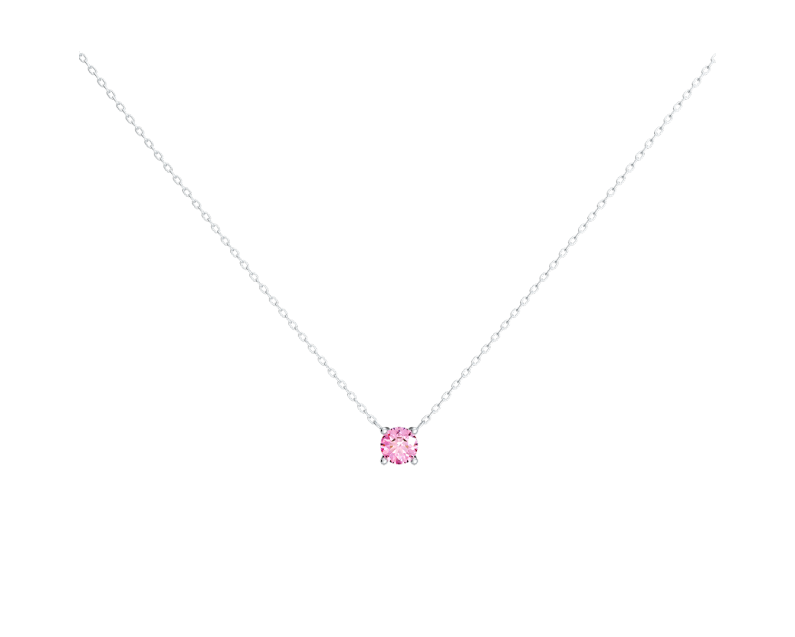Auroses Hermosa Solitaire Necklace-Pink Auroses Hermosa Solitaire Necklace-Pink