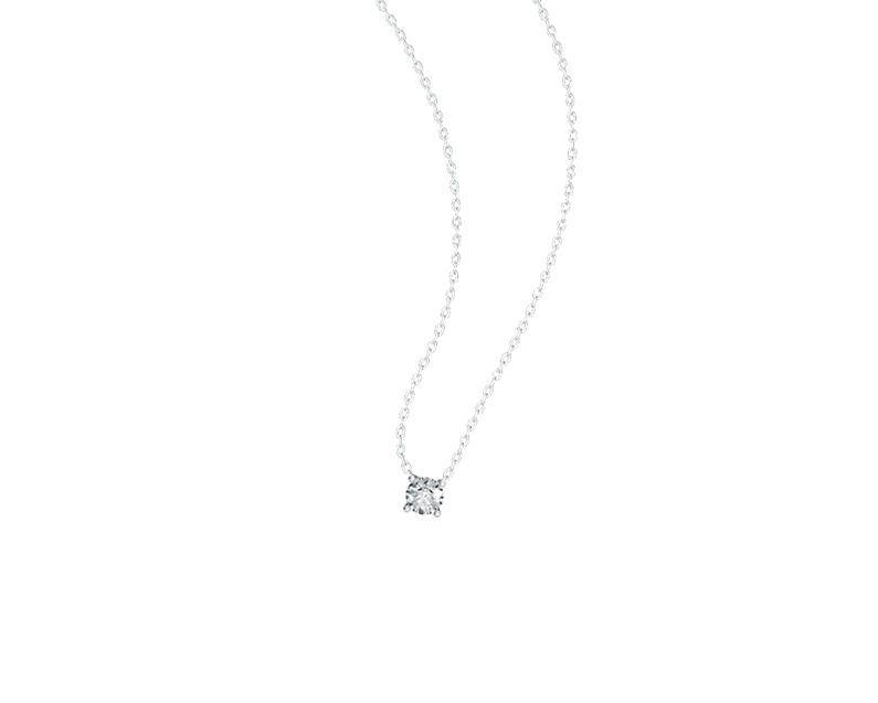Auroses Hermosa Solitaire Necklace-White Auroses Hermosa Solitaire Necklace-White