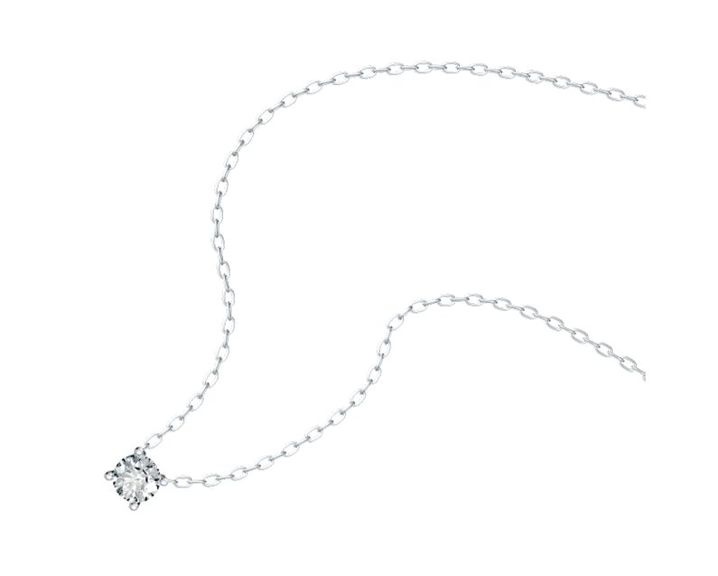 Auroses Hermosa Solitaire Necklace-White Auroses Hermosa Solitaire Necklace-White