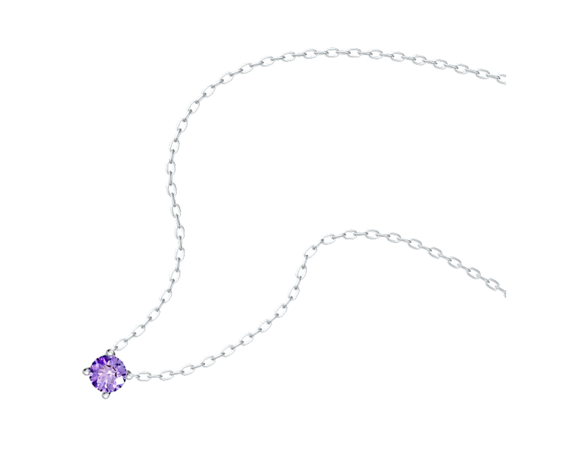 Auroses Hermosa Solitaire Necklace- Amethyst Auroses Hermosa Solitaire Necklace- Amethyst